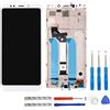 swark Display LCD compatibile con Xiaomi Redmi 5 Plus/Redmi Note 5 MEG7, MEI7 (Snapdragon 625) (bianco con cornice) Touch screen Digitizer Assembly Glass + strumenti