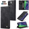 owlhold Cover per iPhone 15 Plus in pelle PU di alta qualità, con scomparti per carte di credito, con funzione di supporto, per iPhone 15 Plus, colore: Nero