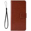 Dedux Portafoglio Custodia Cover Compatibile con LG K40S, Cover per Biglietti da Visita in Pelle Retro con Chiusura Magnetica Premium Pu Flip, Marrone con Cordino