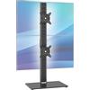 AX WABER Supporto doppio monitor - Supporto verticale per montaggio da scrivania autoportante per due monitor da 13 a 34 pollici con girevole, inclinazione, regolabile in altezza
