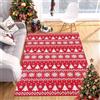 CAROMIO Tappeti Alfombra per il giorno di Natale, antiscivolo, stile bohemien, tappeto a pelo basso, tappeto per la porta d'ingresso, per interni ed esterni, per corridoio, cucina, soggiorno, 80 x 150