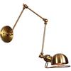 CHEMYO Illuminazione da Parete Regolabile retrò Nera Lampada da Parete a Braccio Lungo in Ferro battuto in Stile Industriale Lampada da Parete a Sospensione a Braccio oscillante, Oro