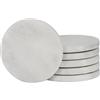 Radicaln Set di 6 sottobicchieri rotondi in marmo bianco, fatti a mano, 8,9 cm, per tazze di caffè e bevande in vetro, non in plastica e ceramica, adatti da usare in auto, all'aperto o in cucina
