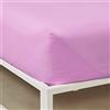BASSETTI Lenzuola Singole Bassetti, Lenzuolo Sotto con Angoli Singolo Bassetti 90x200 cm - 100% Cotone, Made in Italy - Col. Ortensia H3