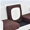 Hovoto Federa per cuscino per divano, elasticizzato, per divano, in tessuto tartan, marrone, 2 seater
