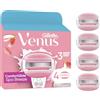 Gillette Venus ComfortGlide Spa Breeze Lamette Di Ricambio, 4 Lamette Di Ricambio, Manico Ergonomico E Supporto Per Doccia