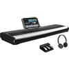 STRICH E-Piano - Pianoforte a 88 tasti, con pedale Sustain, meccanismo a martello, 2 x 15 W, altoparlante integrato, piano elettronico completo con connessione USB MIDI/wireless, SDP-120
