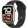 Apple Watch Series 10 (2024) GPS 42 mm - Alluminio Oro rosa - Cinturino Sport Nero, excellent