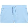 Juicy Couture Jersey Booty Shorts-Damenshorts Sommershorts mit Appliaktionen in Versch. Farben Pantaloncini Casual, Blu Polvere, S Donna