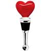 Edzard Tappo per Bottiglia per Champagne Cuore, Vino e Spumante, in Vetro di Murano, Altezza 10 cm, Artigianale