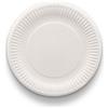 Piatti piani in cartoncino bio 18 cm - bianco