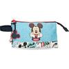 Disney Mickey Be Cool Astuccio tre scomparti Blu 22x12x5 cm Poliestere