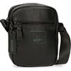 joumma bags,s.l. Adept Axel Borsa a tracolla media Nero 17x22x6 cm Ecopelle, Nero, Tracolla media