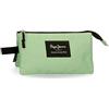 Pepe Jeans Aris, Accessori Da Viaggio Custodia Per Trucchi Bambine E Ragazze, Verde Pastello, Astuccio triplo