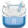 xinwld Cuffie Bluetooth 5.4 In Ear, Auricolari Bluetooth HiFi Stereo con 4 Microfoni ENC Cancellazione Rumore, 40 Ore Cuffie Wireless LED, IP7 Impermeabili Cuffiette, Cuffie Senza Fili USB-C, Blu Lago
