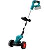 Roadtime Tagliaerba a Batteria, Decespugliatore a Batteria Retrattile, Compatibile con Makita 18V Batteria, con 8 Lame e Ruote Rimovibili, Decespugliatore Elettrico per Rimuovere Erbacce e Alberi