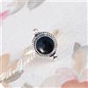Fatto a mano Anello in argento sterling 925 con pietra preziosa naturale onice nera per gi...