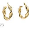 Orecchini oro giallo 18 kt 750 cerchi torchon -515/ST-