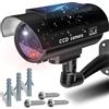 Retoo Telecamera Finta Solare con LED Lampeggiante, Imitazione Realistica di CCTV, Installazione Facile per Interni ed Esterni, Soluzione Economica per la Sicurezza