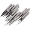 Walfront 10Pz / Set Punte Incisione 20 Gradi in Carburo per Fresatrice CNC Set di Punte per Rettifica di Sculture Rame Alluminio ABS Plastica Acrilica per PVC Legno (3.175 mm, Cappuccio Casuale)