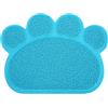 Pssopp Tappetino per lettiera per Gatti Impermeabile Tappeto per Animali a Forma di Zampa Lettiera Catcher Trapper per Cani e Gatti(Blu)