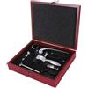 Accessorio Vino Set Legno Cavatappi a Leva Termometro Antigoccia,