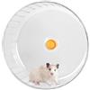 Daelesr Ruota Criceto Silenziosa, 17 cm Dual-Bearing Criceto Esercizio Ruotas Tranquillo Spinning, Ruotas da Corsa per Criceti, Plastica Ruota da Corsa Trasparente per Gerbilli, Roditori, Topi，Orso d'oro