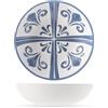 H&H, Set 6 Piatti Fondi Azulejo in Melamina 100% Decorata - Diametro 19 cm, Idonei al Lavaggio in Lavastoviglie