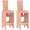 vidaXL Sgabelli da Bar 2 pz 40x42x120 cm in Legno Massello di Douglas