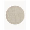 Westwing Collection Tappeto rotondo in lana fatto a mano Mason - Grigio