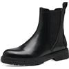 MARCO TOZZI Stivaletti Chelsea Donna in Pelle Sintetica Bassi, Black Brush, 37 EU
