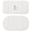 roba Cuscino Riduttore per Sedia e Seggiolone Fox & Bunny - Set 2 Pezzi - Imbottito e Morbido - Misto Cotone e Poliestere - Motivo con Coniglietto e Volpe - Bianco