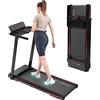 CITYSPORTS Tapis Roulant Elettrico Pieghevole 1-12km/h, Salvaspazio Con Display a LED, Supporto per App e Tablet a 360°, Compatto per Casa e Ufficio