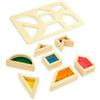 ANDREU TOYS Blocchi ad Incastro Traslucidi - 7 Blocchi + Tavola