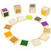 ANDREU TOYS Cubi Sensoriali con Texture - 4 Cubi + 12 Sagome