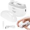 FutrLiv Tagliaunghie elettrico, 2 in 1, tagliaunghie elettrico e lucidatore, tagliaunghie automatico con 2 velocità, luce LED, conservazione del chip, batteria ricaricabile da 500 mAh, sicuro per neonati