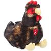 Gipsy 070355 - Peluche sonoro a Forma di Gallina, 22 cm, Colore: Nero