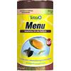 Tetra Min Menu Mangime per pesci, mix principale con 4 fiocchi speciali in camere separate, mangime vario per tutti i pesci ornamentali, barattolo da 250 ml