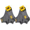 Caterpillar 6 paia di calzini da lavoro CAT WORK SNEAKERS da lavoro, per sneaker, da lavoro, taglia 39-50, 6 paia di colore nero, 43-46