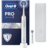 Oral-B Spazzolino Elettrico Ricaricabile Pro 3 3500 Bianco, 2 Testine di Ricambio, 1 Custodia Da Viaggio. 1 Spazzolino