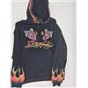 Ed Hardy Felpa Con Cappuccio + Pantalone Tuta Ed Hardy Uomo