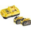 DeWalt, DCB118X2-QW Set di 2 batterie 54 V/162 Wh, 0 W, 54 V, Nero/Giallo, Size, nero/giallo.