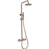 MICE COLLECTION MICE - Colonna doccia con monocomando integrato in acciaio inox - spruzzatore extra piatto - Rubinetteria bagno color rame - Oro rosa spazzolato