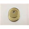 SECUREMME BOCCHETTA ROSETTA PER PORTA PORTONE BLINDATO, PIASTRINA PER CILINDRO EUROPEO PREDISPOSTO PER POMO OTTONE LUCIDO 82X62 COMPLETA DI VITI DI FISSAGGIO SECUREMME