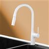 ZYCDP Rubinetto Cucina con Doccetta Estraibile,2 Funzioni Miscelatore Cucina con Doccetta Estraibile,Girevole a 360° Estraibile Monocomando e Fredda e Calda Regolabile,Bianco