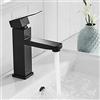 HEIBTENY Rubinetto per lavabo,Lavello a cascata bagno rubinetto lavabo miscelatore cromato quadrato mono rubinetto,Rubinetto per bagno lavandino
