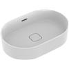 Ideal Standard - Strada II, Lavabo ovale da 60cm da appoggio su piano, Senza foro per la rubinetteria, Con foro troppopieno, Bianco