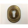 SECUREMME BOCCHETTA ROSETTA PER PORTA PORTONE BLINDATO, PIASTRINA PER CILINDRO EUROPEO OTTONE BRONZATO 82X62 COMPLETA DI VITI DI FISSAGGIO SECUREMME