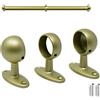 Parpyon® Supporti per corrimano a muro Staffe tubo passamano in Ferro accessori per ringhiere, Reggi Tubi con tasselli e viti prodotto italiano (Supporti 519, Oro Satinato-519)