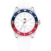 Tommy Hilfiger Orologio con Movimento al Quarzo a Tre Lancette per i Giovani con Cinturino in Silicone Bianco - 1720050, White